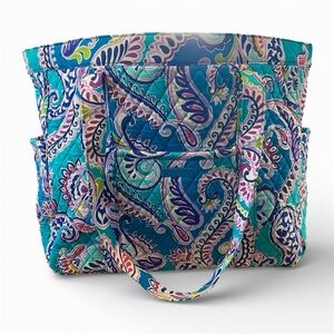Vera Bradley Get Going Waikiki Paisley Tote Quilted Cotton Travel Bag